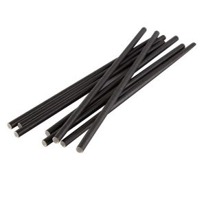 Bombilla de papel negra 0.6 mm diámetro embalaje 5000 uds.